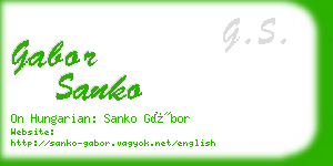 gabor sanko business card